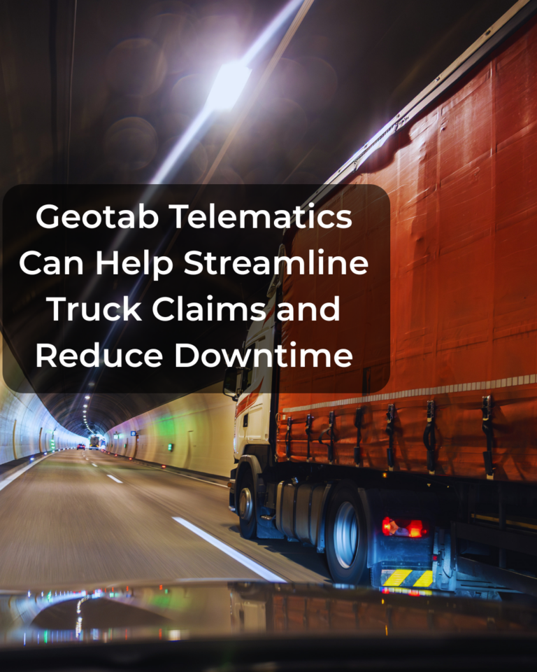 Geotab Telematics Can Help Streamline Truck Claims and Reduce Downtime